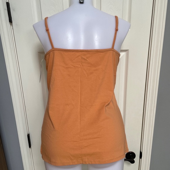 J. JILL Women's Lace Trim Cami Orange Sleeveless Tank Top Stretch NWT $29 Sz XL - Picture 5 of 6